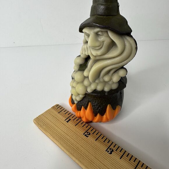 Vintage Halloween Wizard Decorative Wax Air Freshener Witch On Cauldron 80s - Picture 10 of 12
